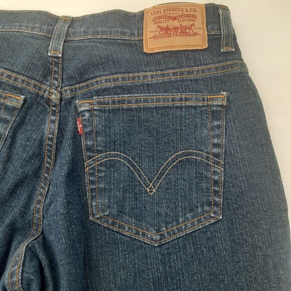 Vtg Y2K Levis 550 Jeans Womens 12S Short Blue Denim Relaxed Bootcut Retro - Picture 5 of 9